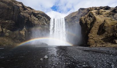 Skógarfoss Waterfall in South Coast of Iceland