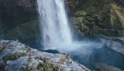 Seljalandsfoss Waterfall on the South Shore of Iceland
